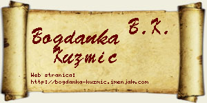 Bogdanka Kuzmić vizit kartica